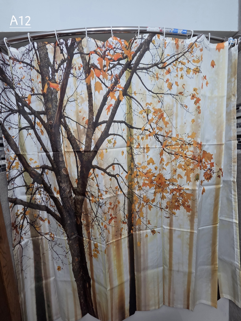 Nwot Autumn Tree Shower Curtain with Orange Leaves